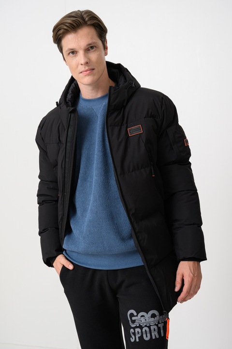 Geographical Norway, Geaca bufanta cu gluga Bob, Negru