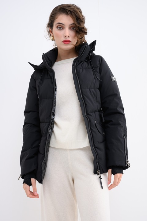 Geographical Norway, Geaca cu gluga, curea si vatelina Alfea, Negru