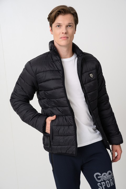 Geographical Norway, Geaca cu vatelina si guler ridicat Amigotal, Negru