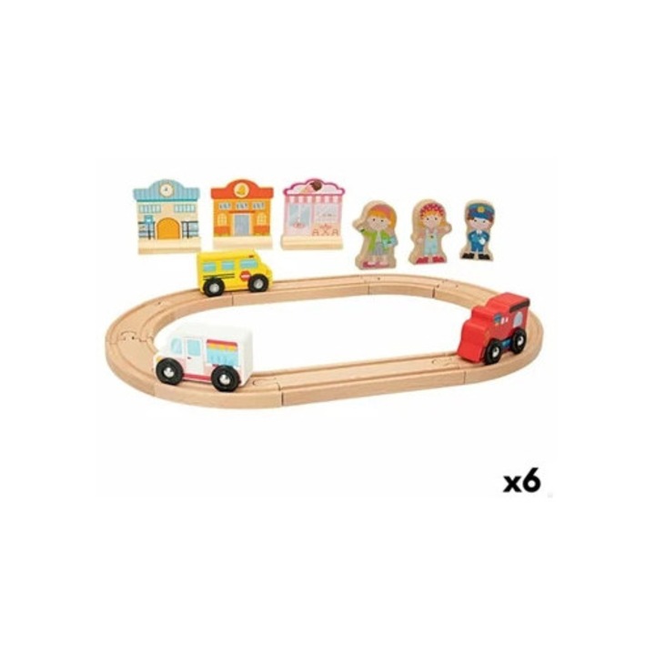 Trenulet de jucarie, Woomax, circuit 6, 39x1x26cm, Aquaforge