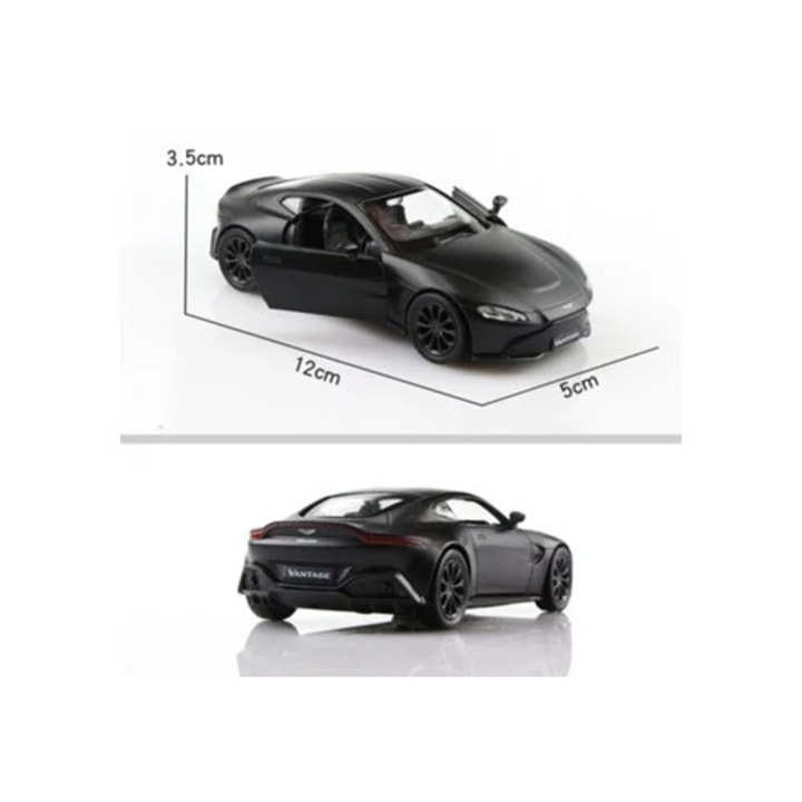 Colectie masinute sport, 1/36, negru mat, set cadou pentru copii