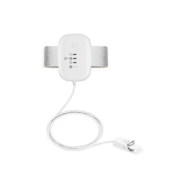 Alarma pentru enurezis reincarcabila USB, sunet puternic si vibratie, alb