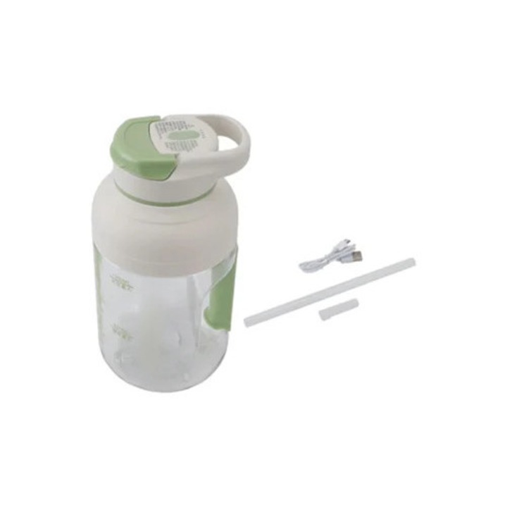 Blender portabil cu capacitate mare, verde, reincarcabil, fara fir