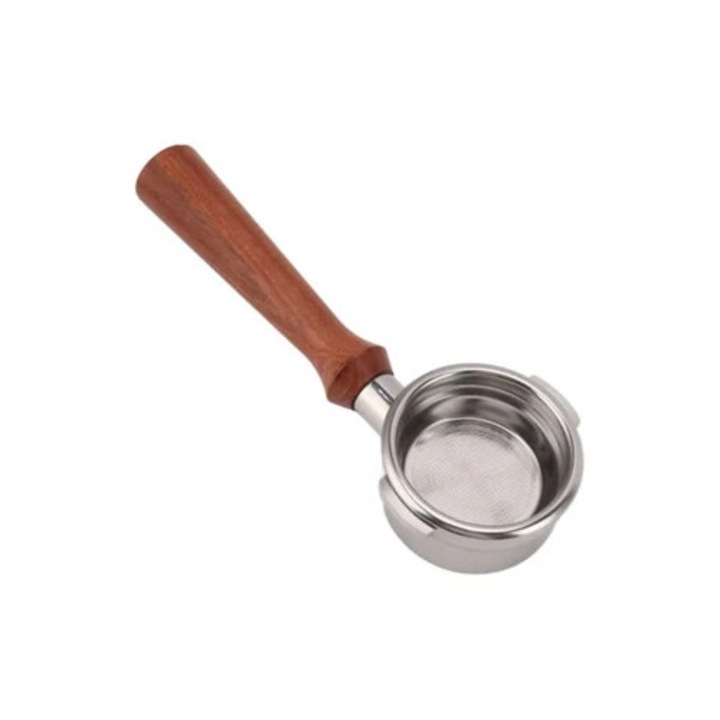 Portafiltru fără fund 58mm, inox, mâner lemn, accesorii detasabile pentru Breville Seria 9 Aquaforge
