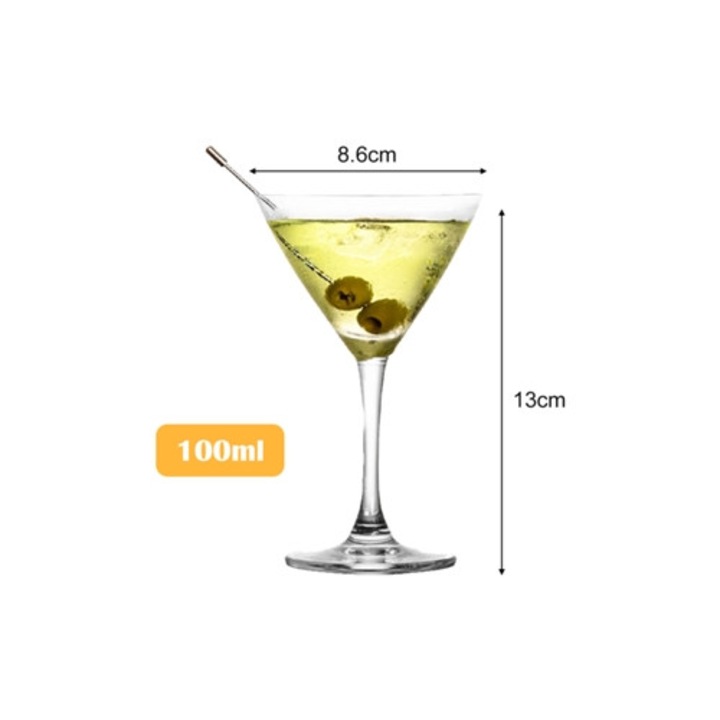 Kristály koktélpohár, Kézzel fújt üveg martini pohár, Kiváló eszpresszó martinisokhoz, Urban, Gimlet, Otthoni bár, Party, P