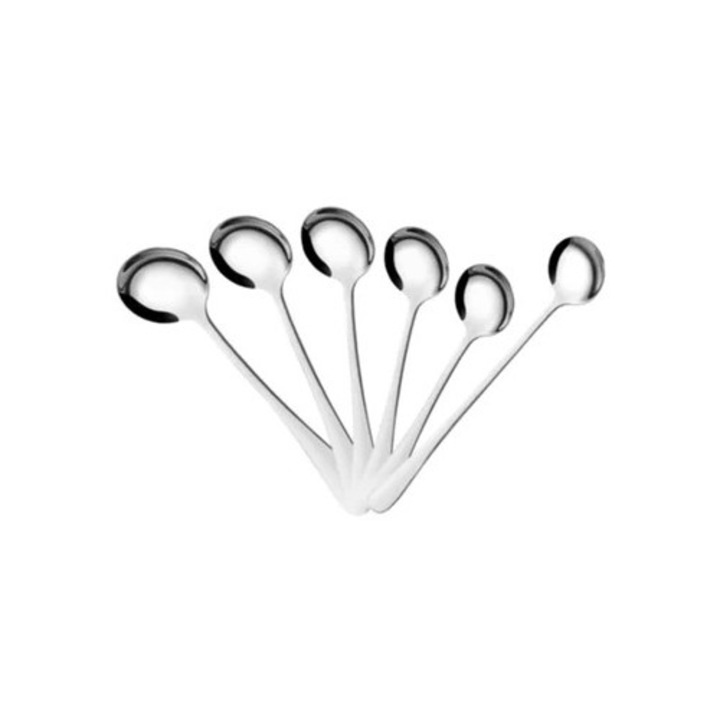 Hosszúnyelű rozsdamentes acél kanálkészlet teához, kávéhoz és desszertekhez