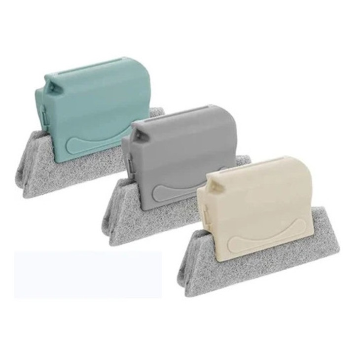 Perie pentru curatarea santurilor ferestrelor, instrument perfect de curatare pentru bucatarie si baie, laveta de curatare a santurilor detasabila si lavabila,