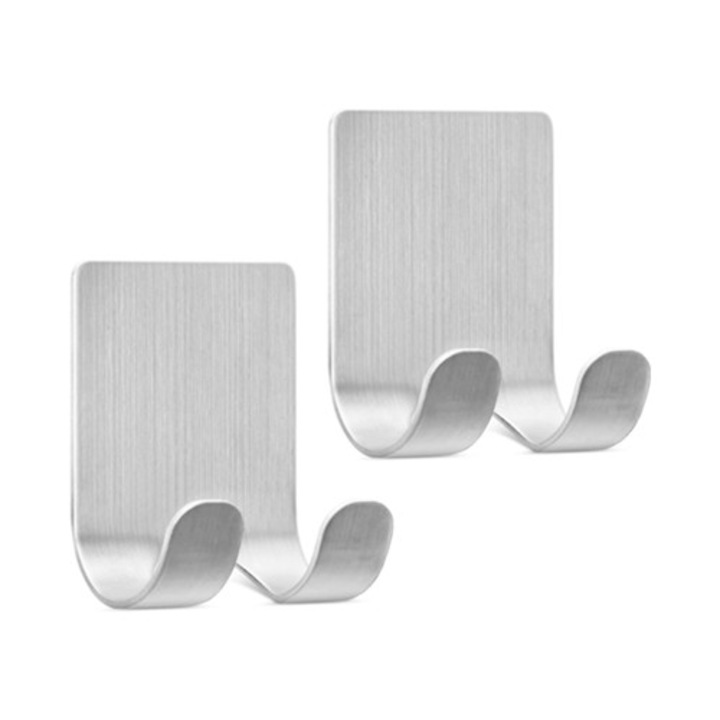 Suporturi adezive pentru prosoape, halate si paltoane, set, multicolor