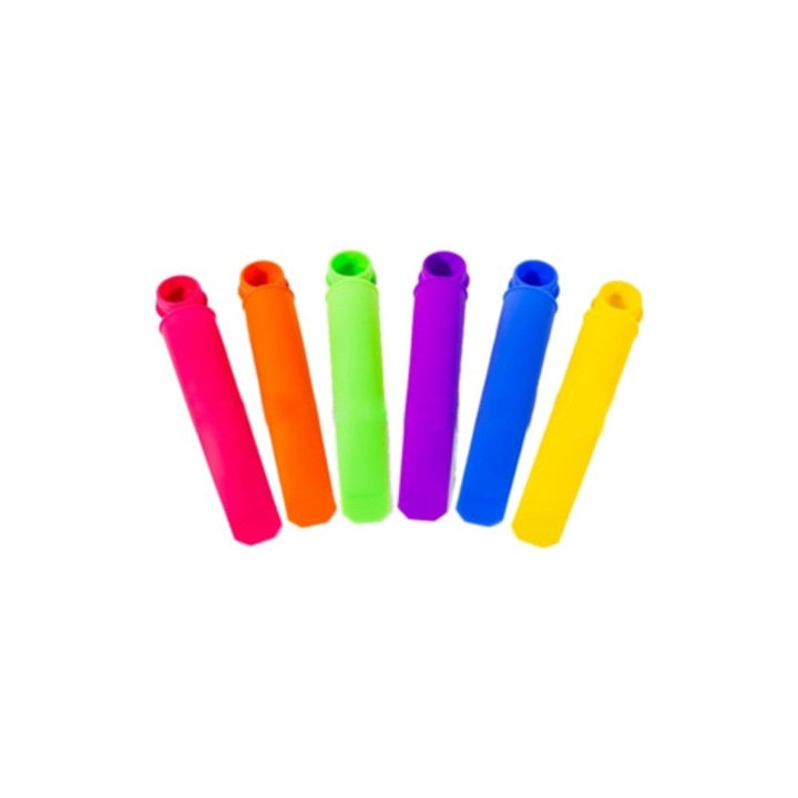Forme prajituri, 6 bucati, reutilizabile cu capac, sigure pentru copii, multicolor
