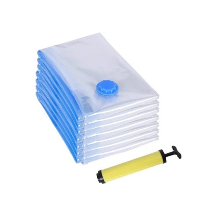 Set de pungi de vid reutilizabile pentru haine, 70x50cm, 7 bucati