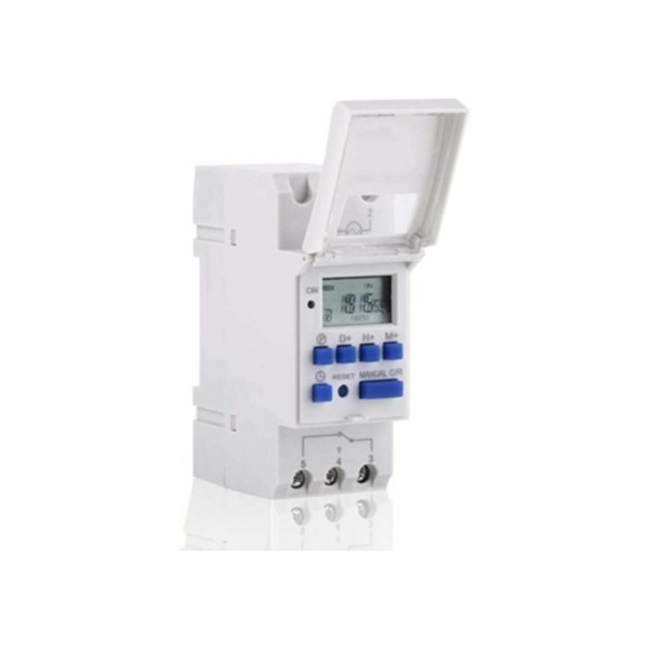 Таймер цифров LCD програмируем седмичен 16 Включвания и 16 Изключвания 220V