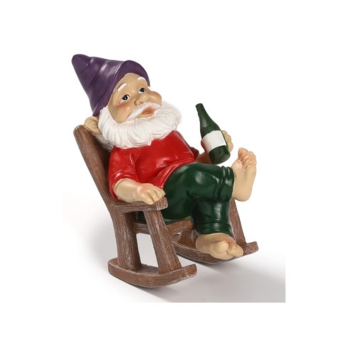 Statuie de gnom de gradina, rasina, multicolor