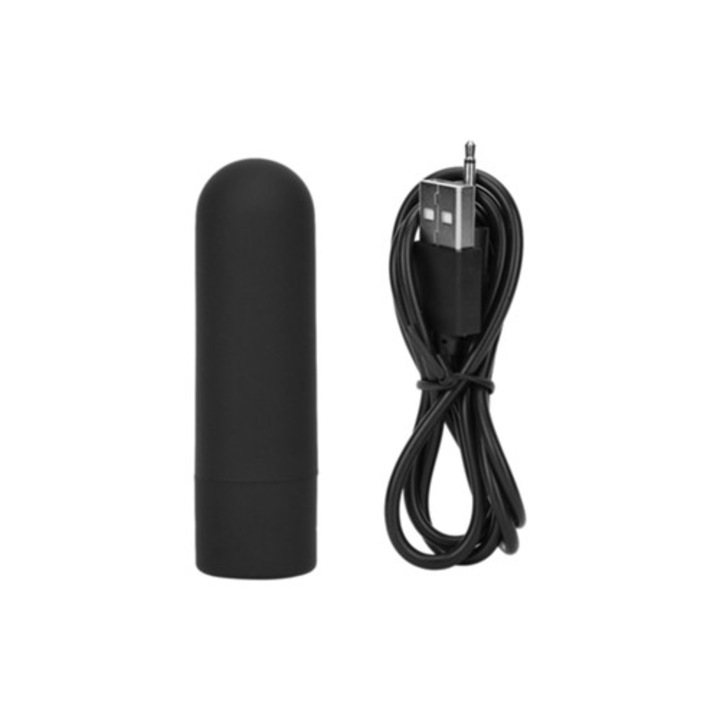 USB-s hordozható vibrátor, fekete