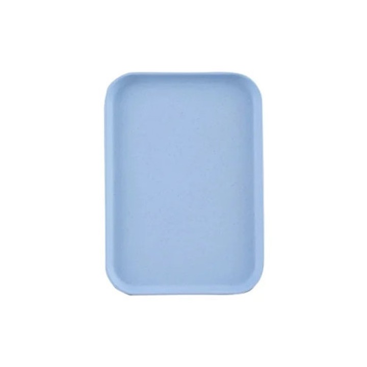 Művészi téglalap alakú tányérok, kék, 38x2cm