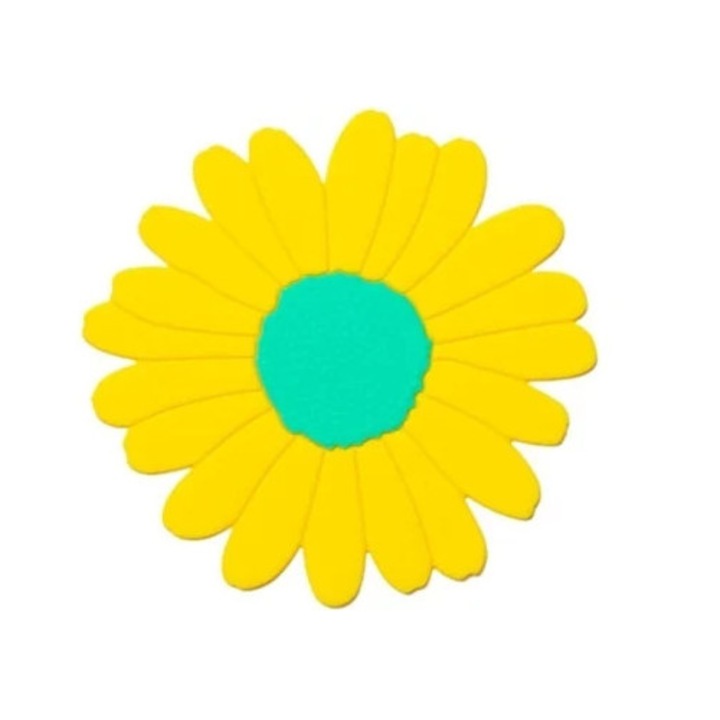 Italtartó, elegáns virágforma, szilikon, hőálló, kerek