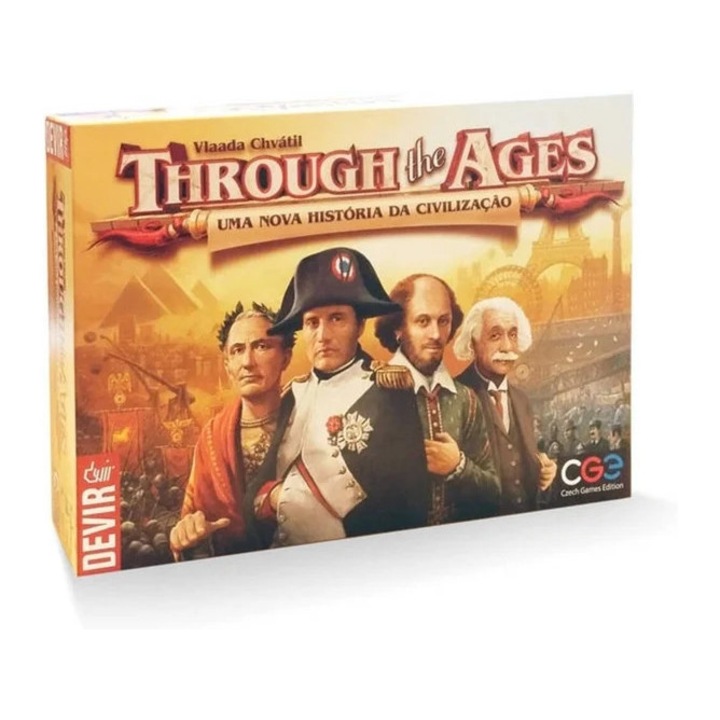 Joc de societate Through the Ages, varsta minima 14 ani, nivel de dificultate ridicat