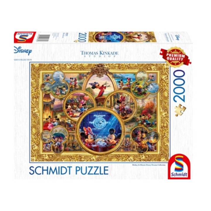 Puzzle Disney Dreams Collections Mickey & Minnie, 2000 darab, többszínű