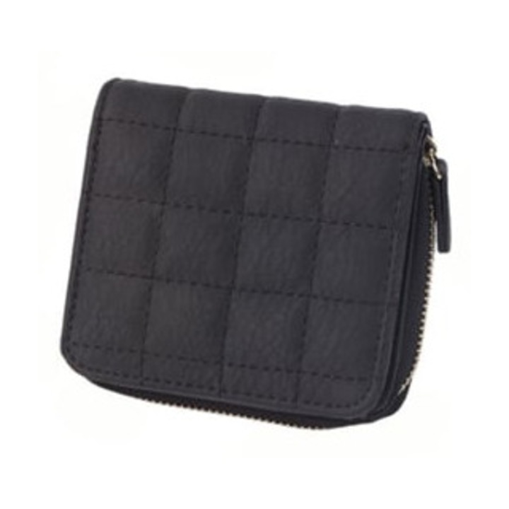 Portofel dama mic, cu blocare RFID, din piele PU, cu fermoar