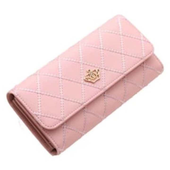 Portofel dama Fashion Fux din piele, lung, cu suport pentru carduri, negru