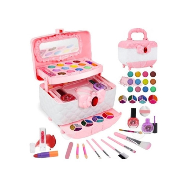 Set de machiaj 24 piese, multi-level, pentru fete, multicolor