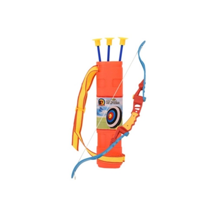 Set de tir cu arcul pentru copii, cu arc si sageti, multicolor