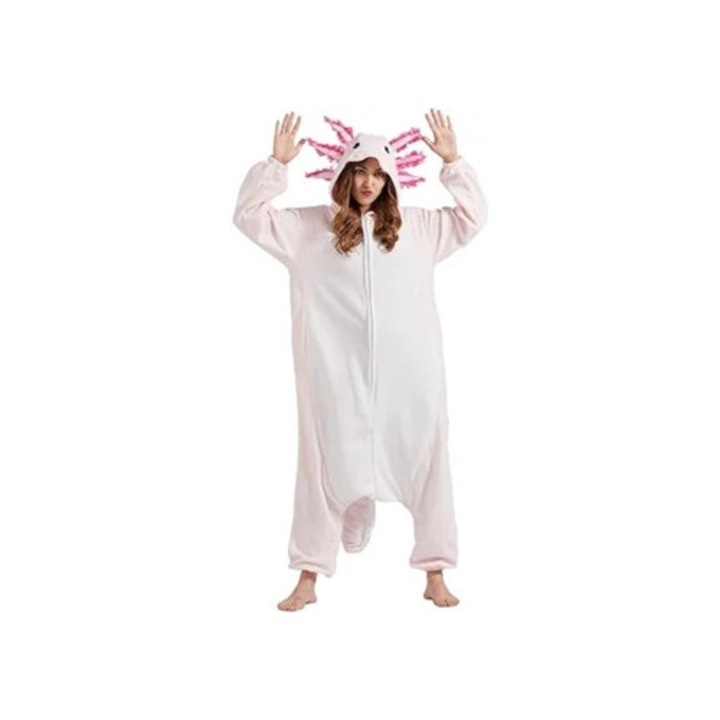 Costum Axolotl Unisex Deley, pijama, loungewear, Halloween, adult, set
