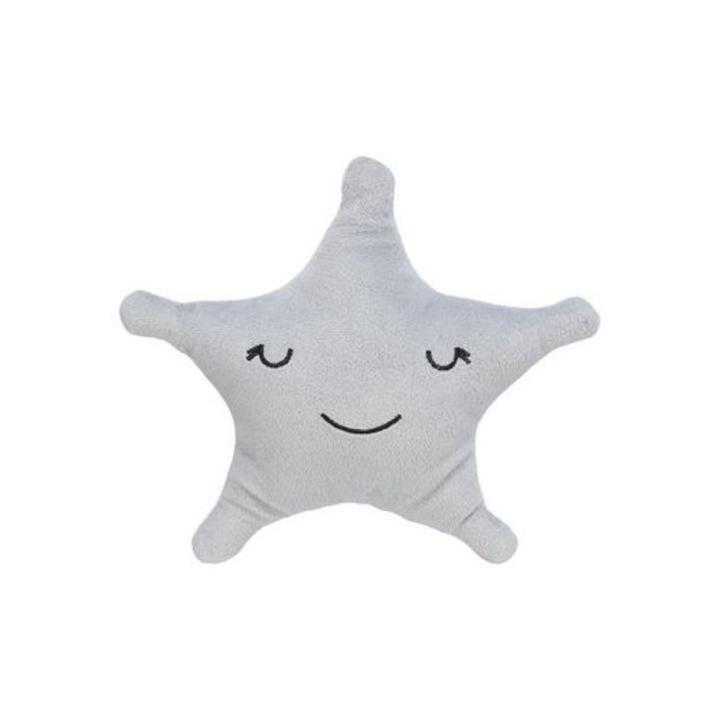 Steluta din plus cu sunet, 16 cm, gri, pentru copii