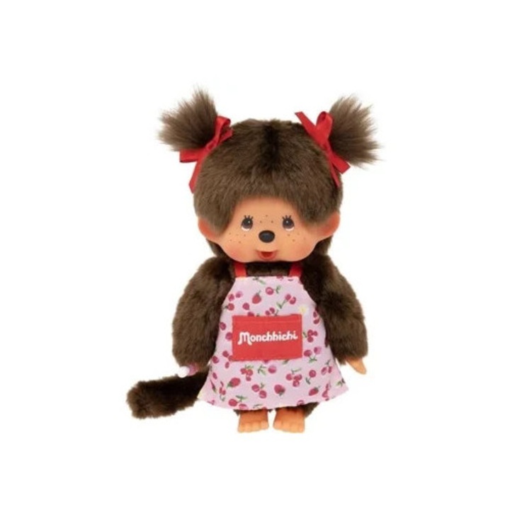 Jucarie de plus, Bandai, maimuta Monchhichi, sort cu flori, 20cm