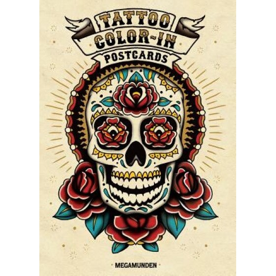 Tattoo Color-In Postcards, Megamunden (Author)