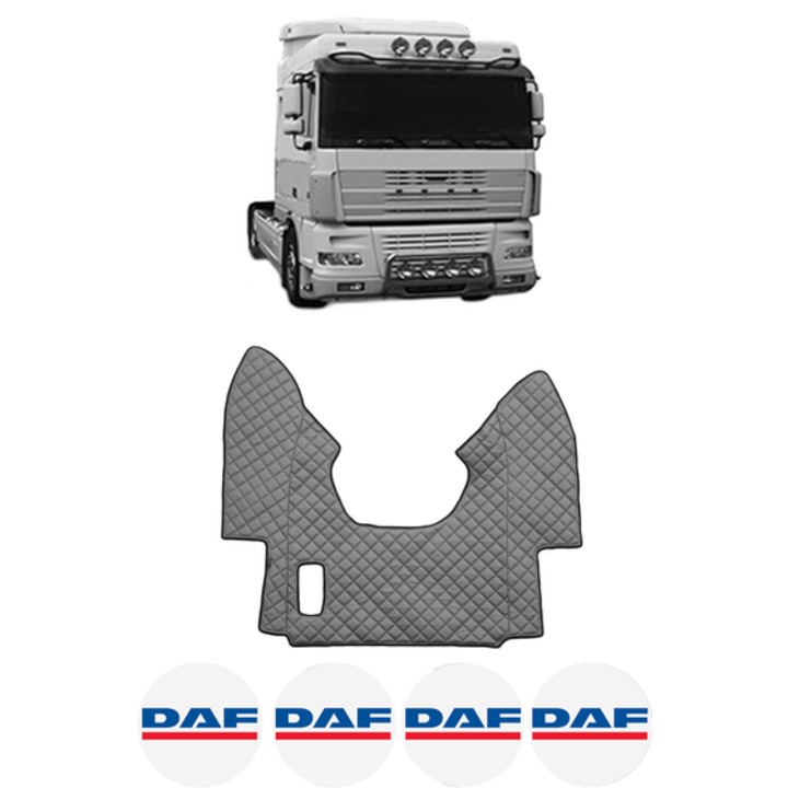 Covoras Camion Tir DAF XF 95 din 2002-2006, Auto, 4x Stickere auto cu DAF