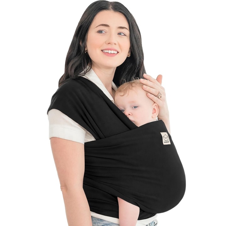 Marsupiu ergonomic, reglabil, potrivit pentru alaptare, respirabil, potrivit pentru bebelusi cu varsta intre 0 si 36 luni, tesatura din bumbac, marime universala, negru