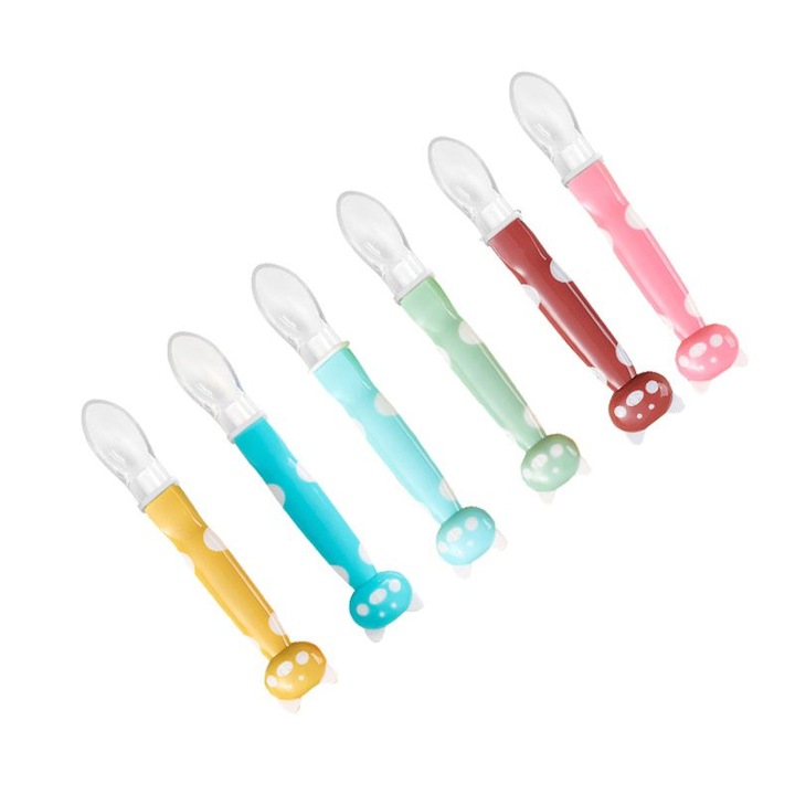 Set 6 Lingurite flexibile, Ronyes®, silicon, Multicolor