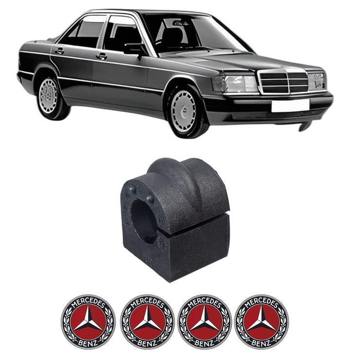 Bucsa bara stabilizatoare Spate Dreapta Stanga MERCEDES-BENZ 190 (W201) din 1982-1993, Auto, Febi, 4x Stickere auto cu MERCEDES-BENZ