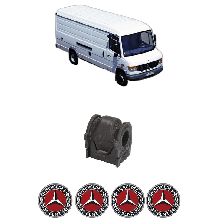 Bucsa bara stabilizatoare Fata Dreapta Stanga MERCEDES-BENZ VARIO Van (B667, B670, B668) din 1996-2013, Auto, Febi, 4x Stickere auto cu MERCEDES-BENZ