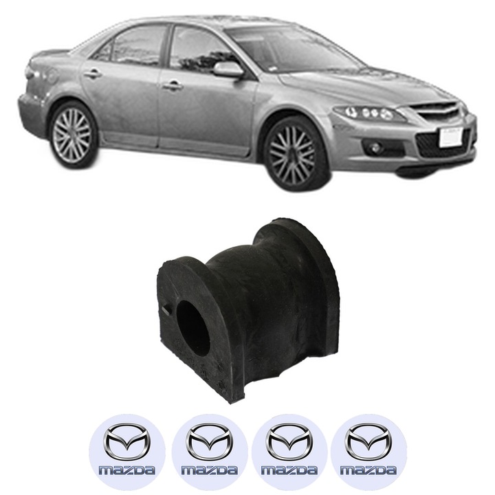 Bucsa bara stabilizatoare Spate Dreapta Stanga MAZDA 6 Hatchback (GG) din 2002-2007, Auto, Febi, 4x Stickere auto cu MAZDA
