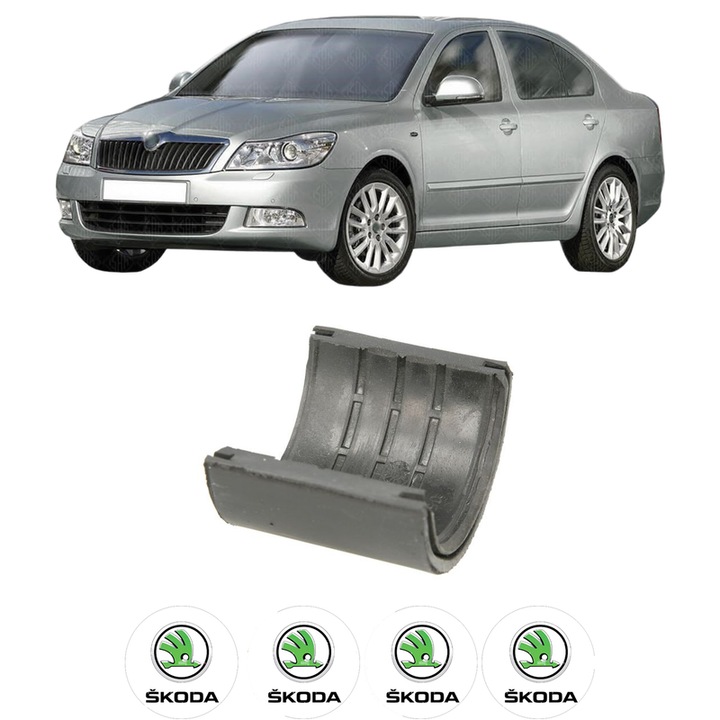 Bucsa bara stabilizatoare Spate Dreapta Stanga SKODA OCTAVIA II (1Z3) din 2004-2013, Auto, Febi, 4x Stickere auto cu SKODA