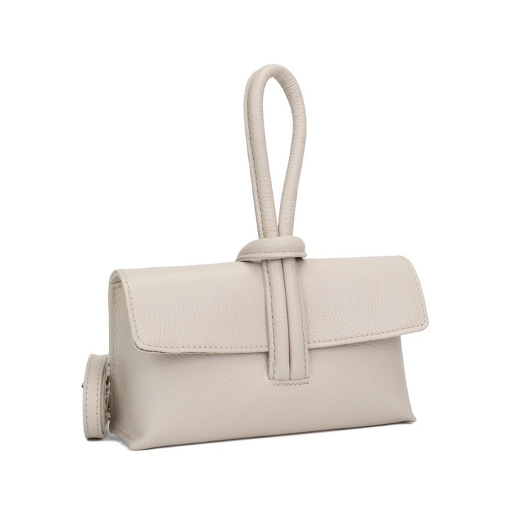 Poseta Piele Ecaterina - Bej, Geanta de Ocazie din Piele Naturala, Geanta, Genti