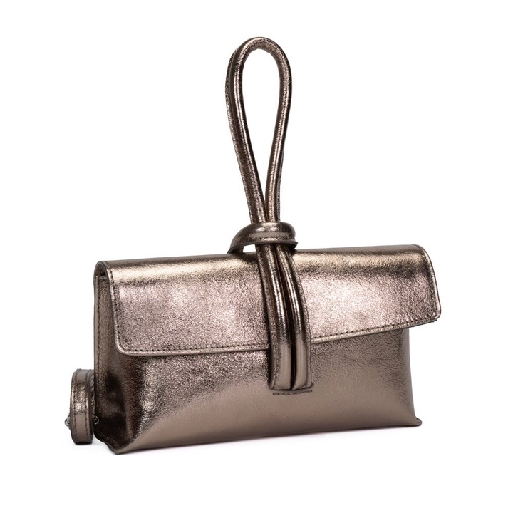 Poseta Piele Ecaterina - Aramiu, Geanta de Ocazie din Piele Naturala, Geanta, Genti