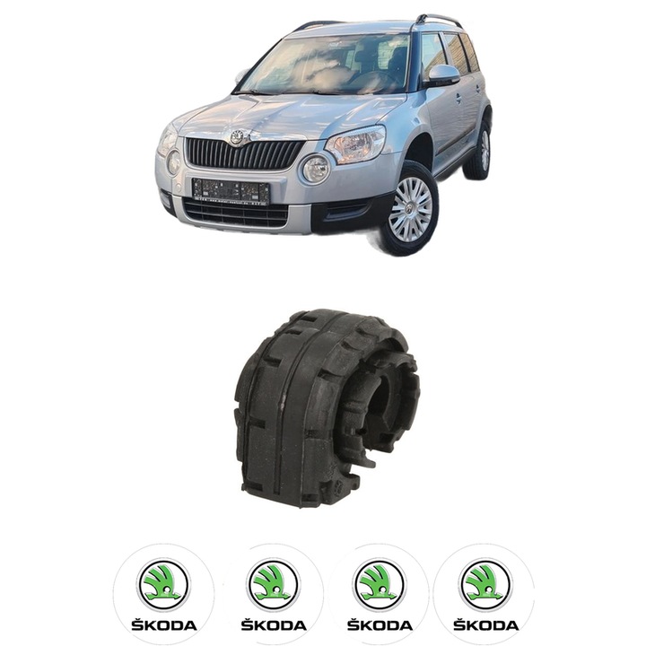 Bucsa bara stabilizatoare Spate Dreapta Stanga SKODA YETI (5L) din 2009-2017, Auto, Febi, 4x Stickere auto cu SKODA