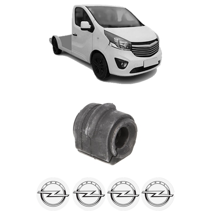 Bucsa bara stabilizatoare Fata Dreapta Stanga OPEL VIVARO B Platform/Chassis (X82) din 2014-2019, Auto, Febi, 4x Stickere auto cu OPEL