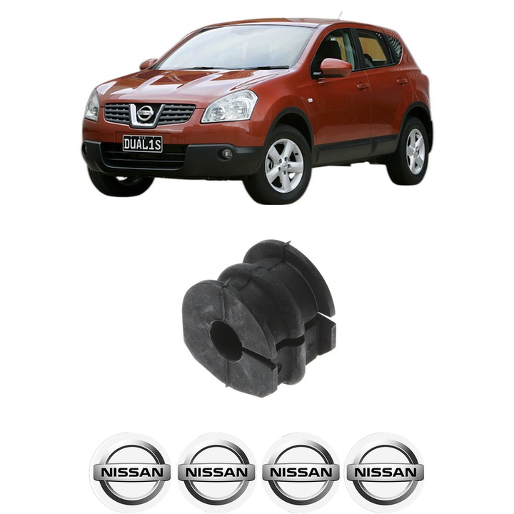 Bucsa bara stabilizatoare Spate Dreapta Stanga NISSAN QASHQAI I (J10, NJ10) din 2006-2013, Auto, Febi, 4x Stickere auto cu NISSAN