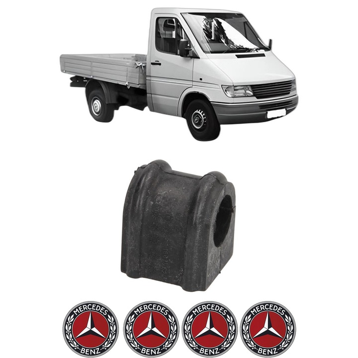 Bucsa bara stabilizatoare Spate Dreapta Stanga MERCEDES-BENZ SPRINTER 4-t Platform/Chassis (B904) din 1995-2006, Auto, Febi, 4x Stickere auto cu MERCEDES-BENZ