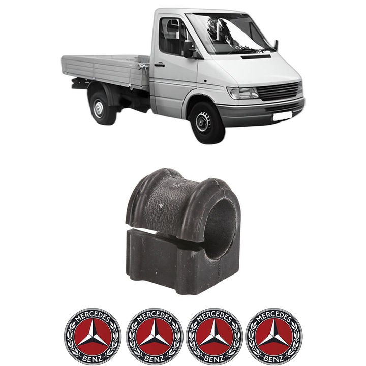 Bucsa bara stabilizatoare Spate Dreapta Stanga MERCEDES-BENZ SPRINTER 4-t Platform/Chassis (B904) din 1995-2006, Auto, Febi, 4x Stickere auto cu MERCEDES-BENZ