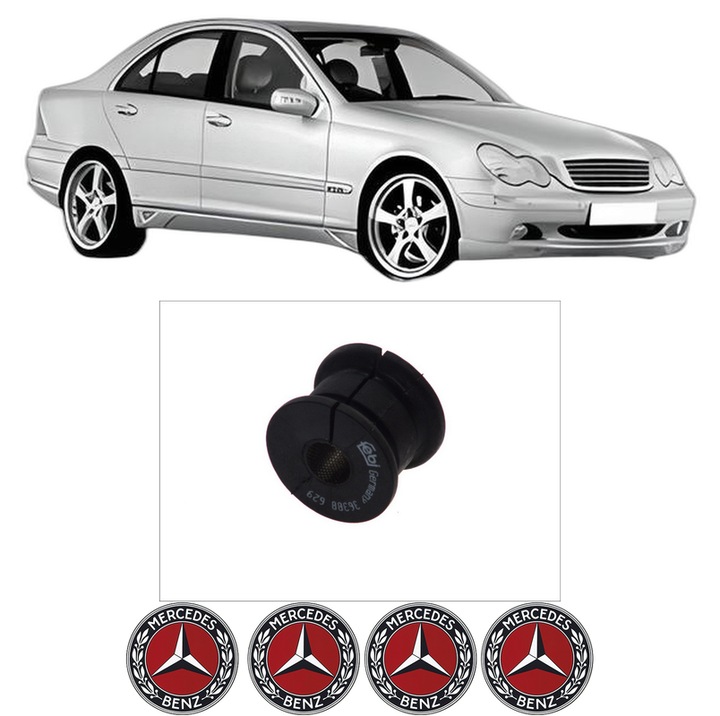 Bucsa bara stabilizatoare Spate Dreapta Stanga MERCEDES-BENZ C-CLASS (W203) din 2000-2007, Auto, Febi, 4x Stickere auto cu MERCEDES-BENZ