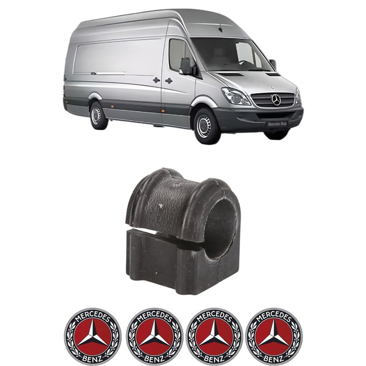 Bucsa bara stabilizatoare Spate Dreapta Stanga MERCEDES-BENZ SPRINTER 5-t Van (B906) din 2006-2018, Auto, Febi, 4x Stickere auto cu MERCEDES-BENZ