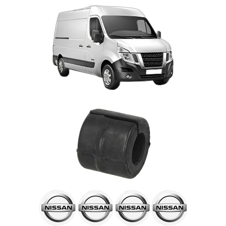 Bucsa bara stabilizatoare Spate Dreapta Stanga NISSAN NV400 Van (X62, X62B) din 2011-2020, Auto, Febi, 4x Stickere auto cu NISSAN