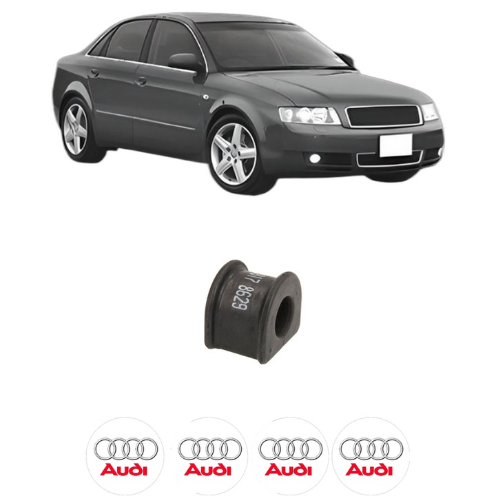 Bucsa bara stabilizatoare Spate Dreapta Stanga AUDI A4 B6 (8E2) din 2000-2004, Auto, Febi, 4x Stickere auto cu AUDI