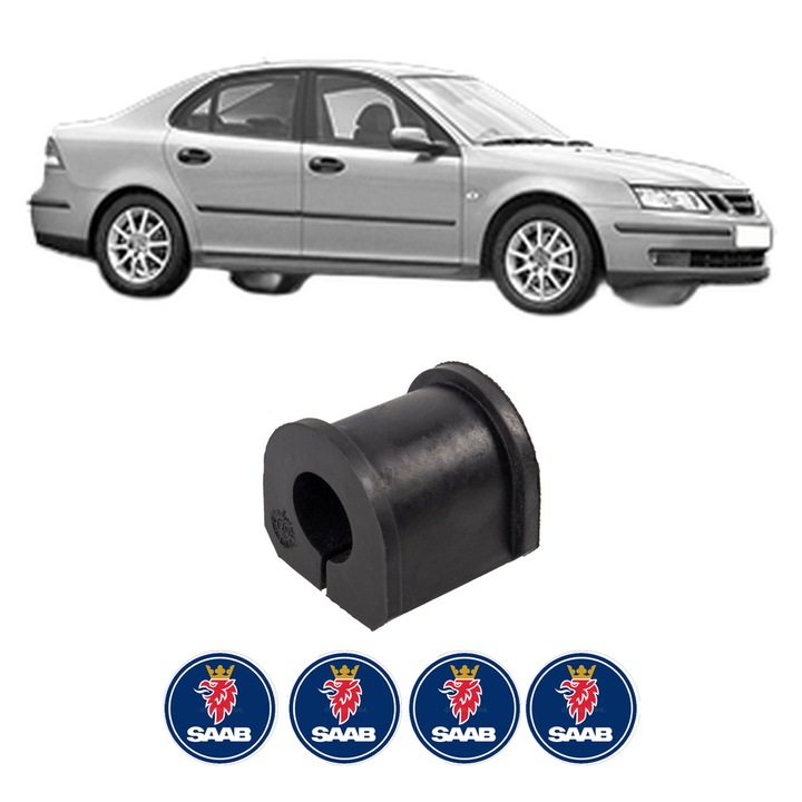Bucsa bara stabilizatoare Spate Dreapta Stanga SAAB 9-3 (YS3F, E79, D79, D75) din 2002-2015, Auto, Febi, 4x Stickere auto cu SAAB
