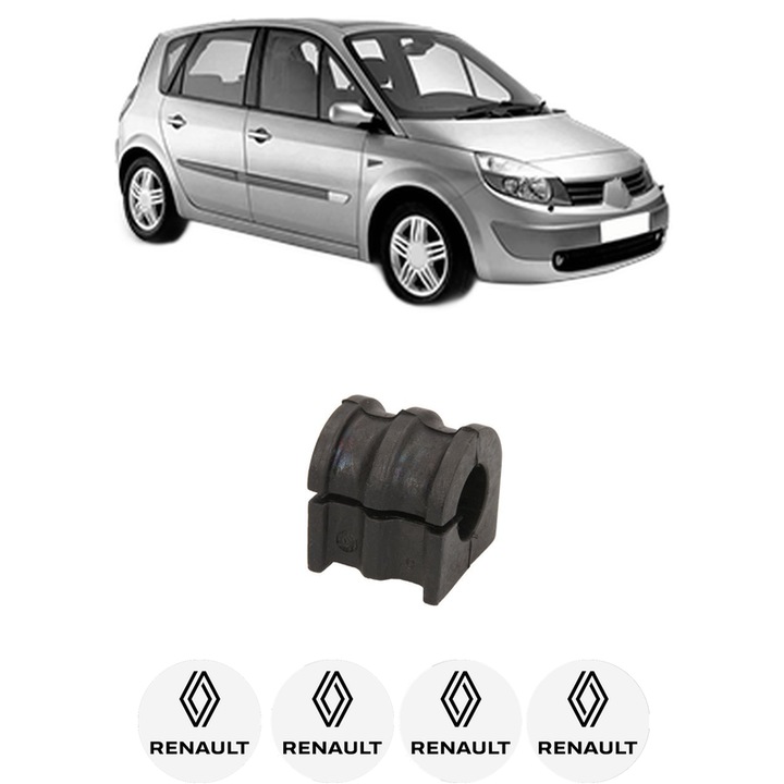 Bucsa bara stabilizatoare Fata Dreapta Stanga RENAULT SCENIC II (JM0/1_) din 2003-2009, Auto, Febi, 4x Stickere auto cu RENAULT
