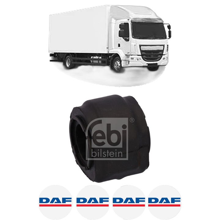 Bucsa bara stabilizatoare Fata Dreapta Stanga DAF LF din 2013-2019, Auto, Febi, 4x Stickere auto cu DAF